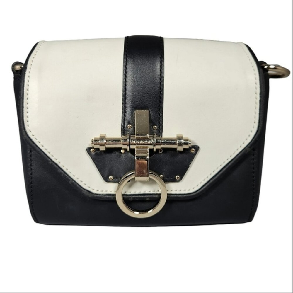 Givenchy Obsedia Crossbody Leather Mini Bag Black White